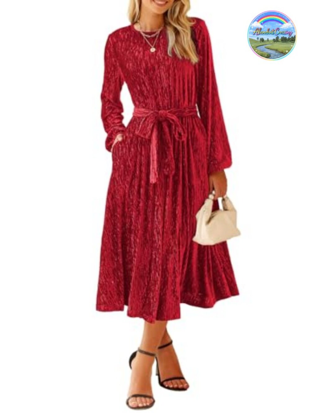 Velvet Long Sleeve A-Line Mini Dress High Waist Formal Wedding Guest
